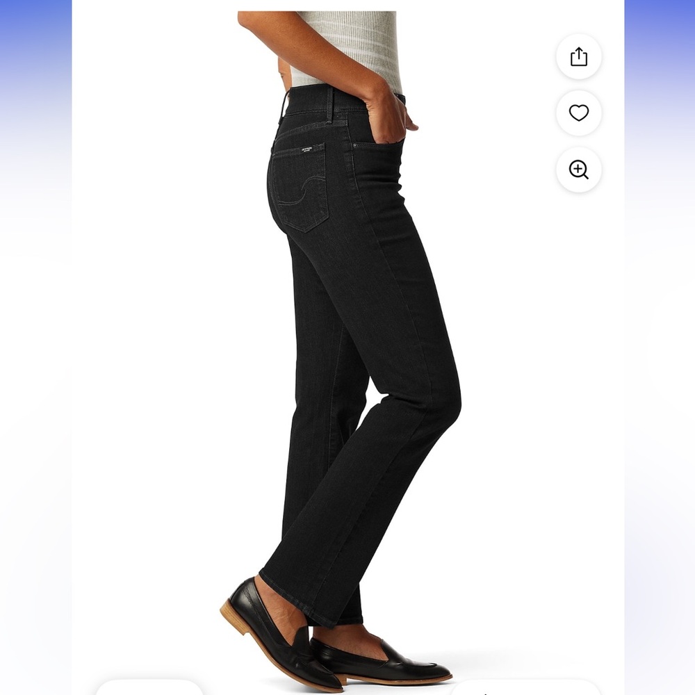 Levi's shaping perfect pull on straight Black Denim Pants women 4 W-27